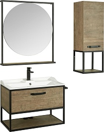 Акватон Тумба с раковиной Лофт Фабрик 80 (Фабиа) дуб кантри – фотография-4